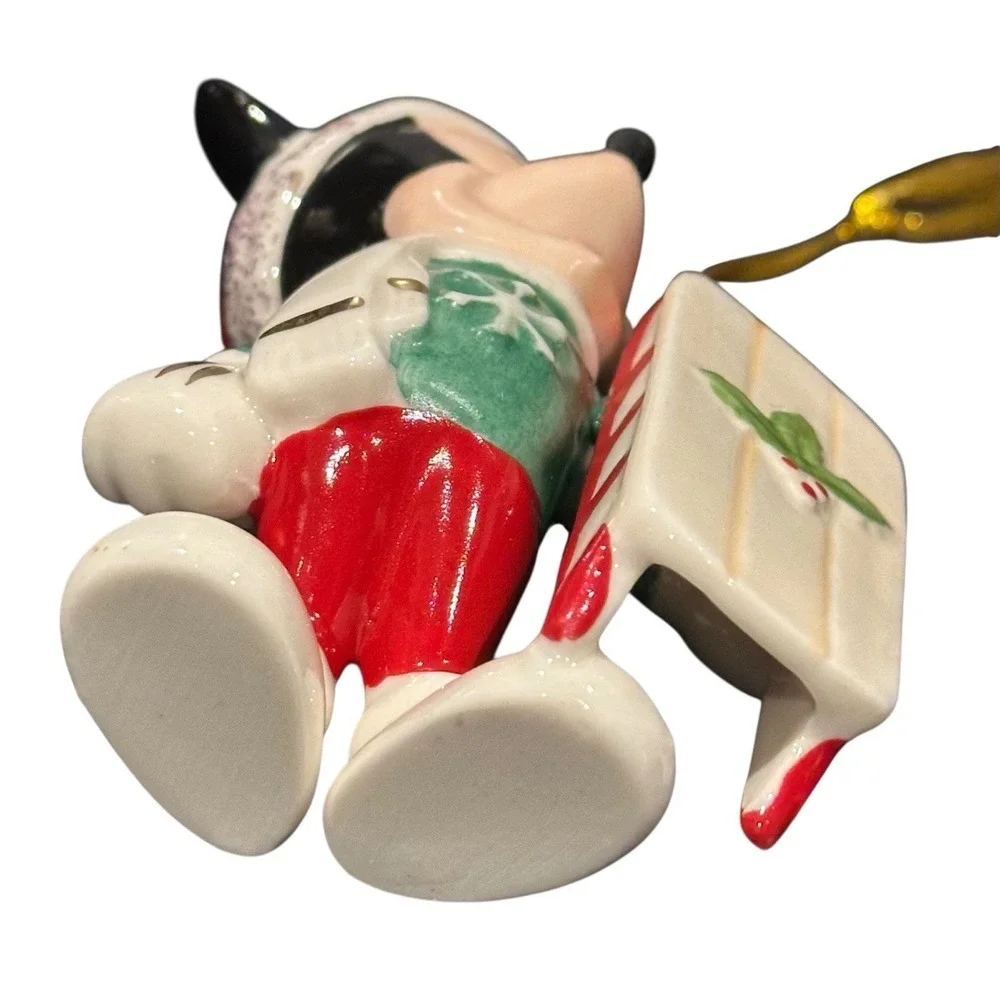 Disney Lenox Mickey‎ Mouse Let it Snow Christmas Ornament Porcelain Figure